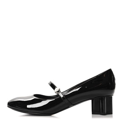 Louis Vuitton LOUIS VUITTON Patent Uniformes Silhouette 40mm Pumps 38.5 Black 1 of 8