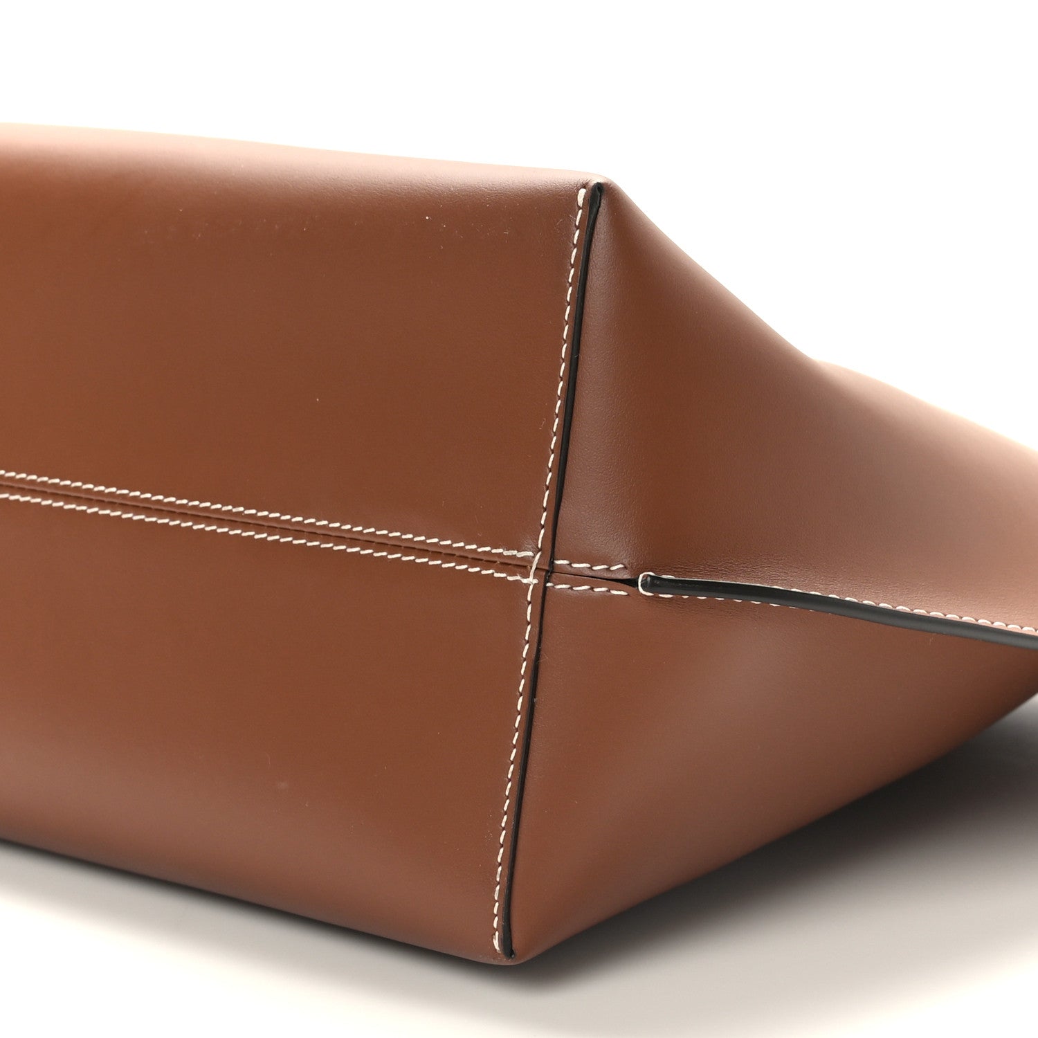 Burberry Calfskin Monogram Motif TB Medium Soft Tote Brown 9 of 10