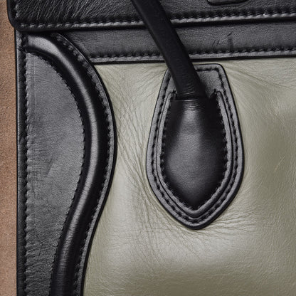 Celine Satin Calfskin Suede Micro Tri-Color Luggage Almond 11 of 15