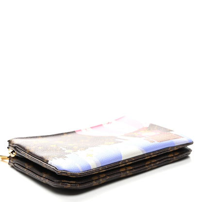 Louis Vuitton Monogram 2019 Christmas Animation Double Zip Pochette 4 of 11