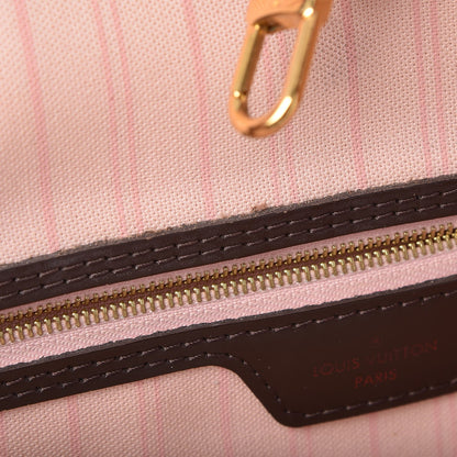 Louis Vuitton Damier Ebene Neo Neverfull MM Rose Ballerine 8 of 17