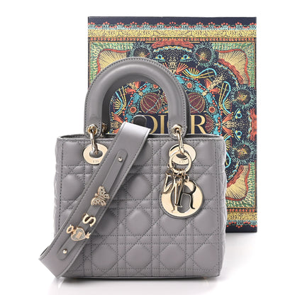 Christian Dior Lambskin Cannage Small My ABCDior Lady Dior Grey 11 of 11