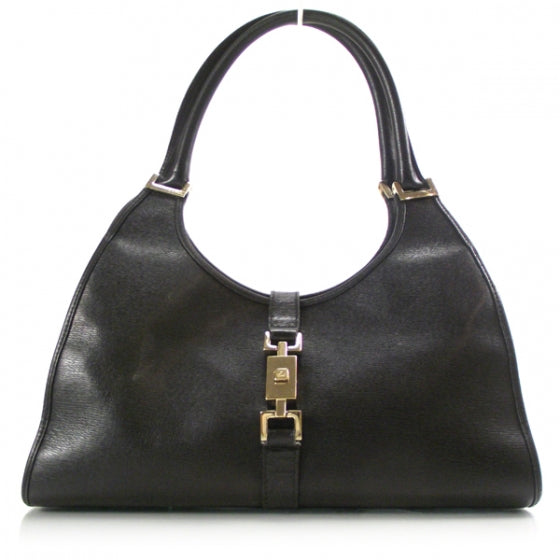 Leather Medium Bardot Black