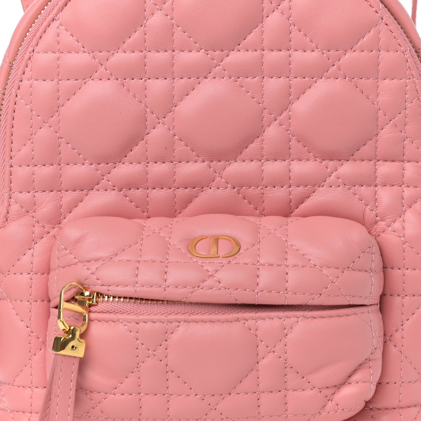 Lambskin Cannage Mini Backpack Peach Blossom