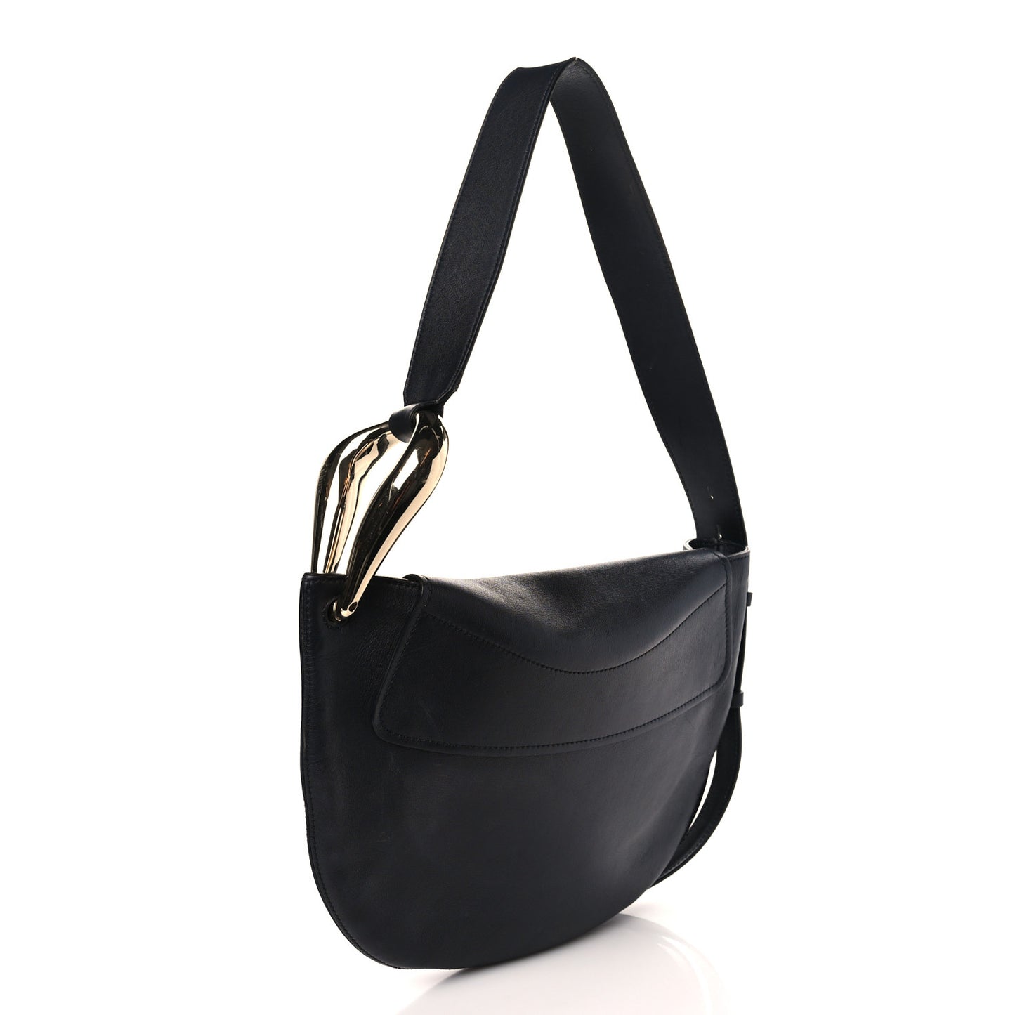 Calfskin Kiss Hobo Black