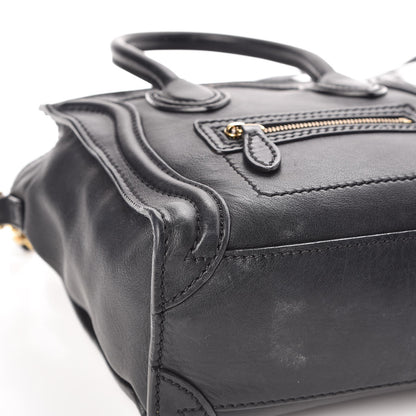 Celine Smooth Calfskin Nano Luggage Black 9 of 14