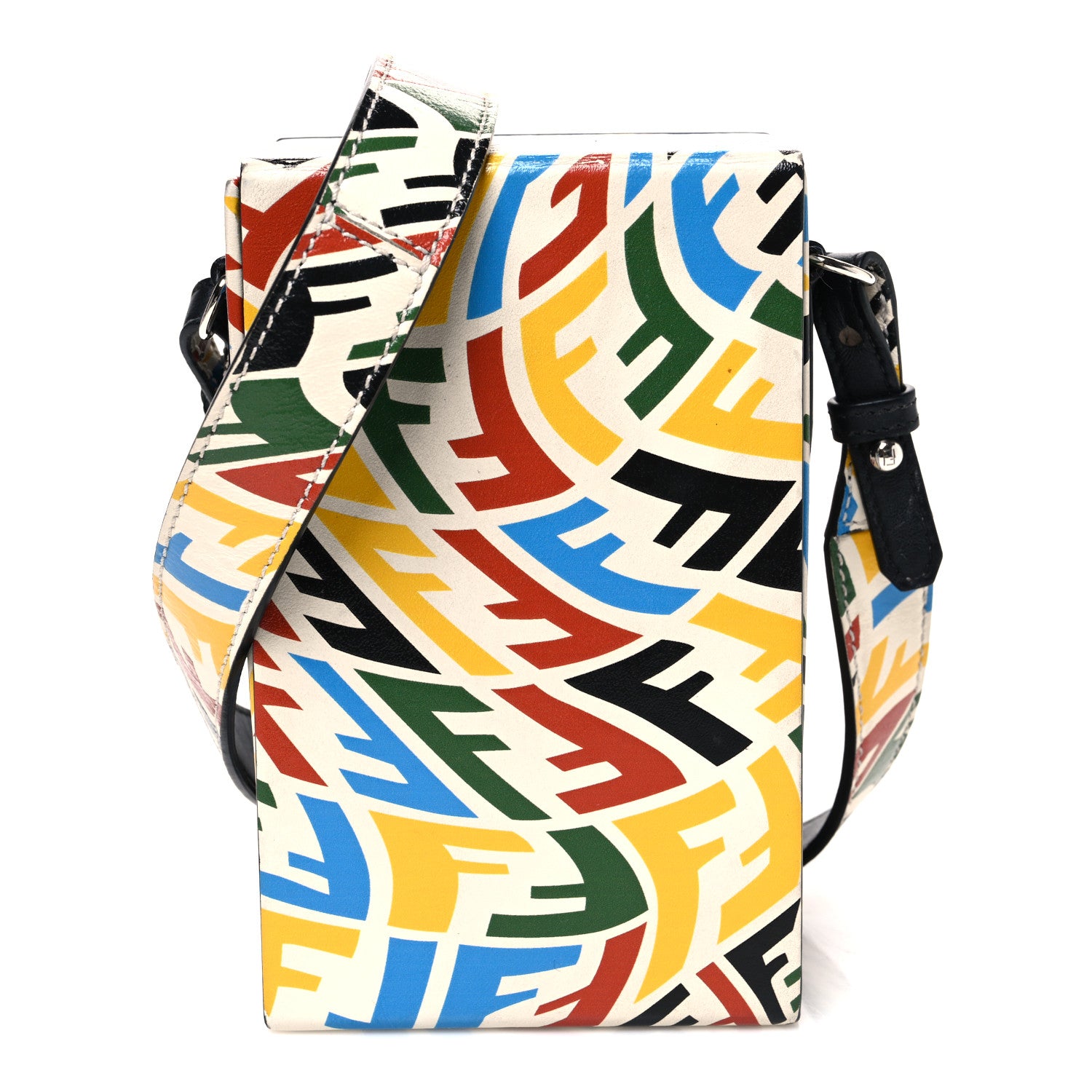 Fendi X SARAH COLEMAN Vitello Grace Light FF Vertigo Box Bag White Ice Multicolor 1 of 10