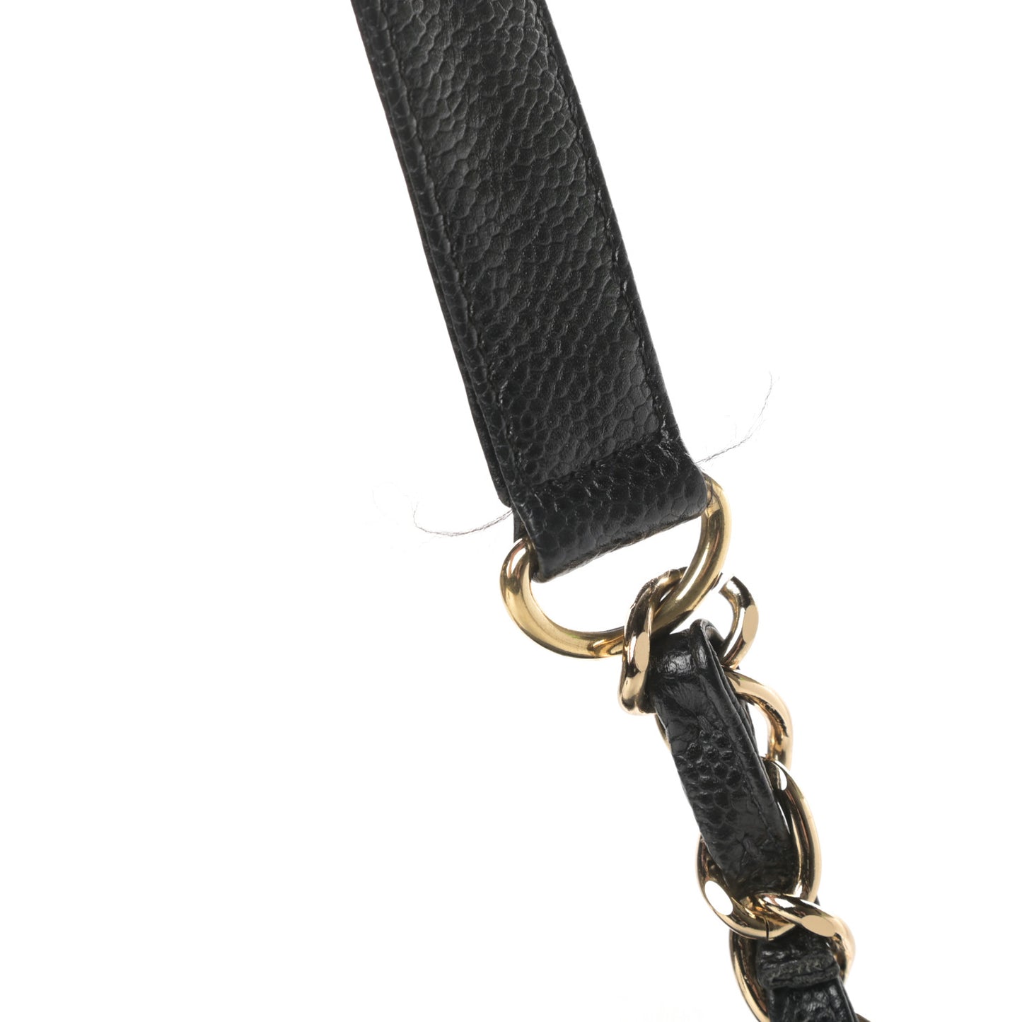 Caviar Quilted Petit Shopping Tote PST Black
