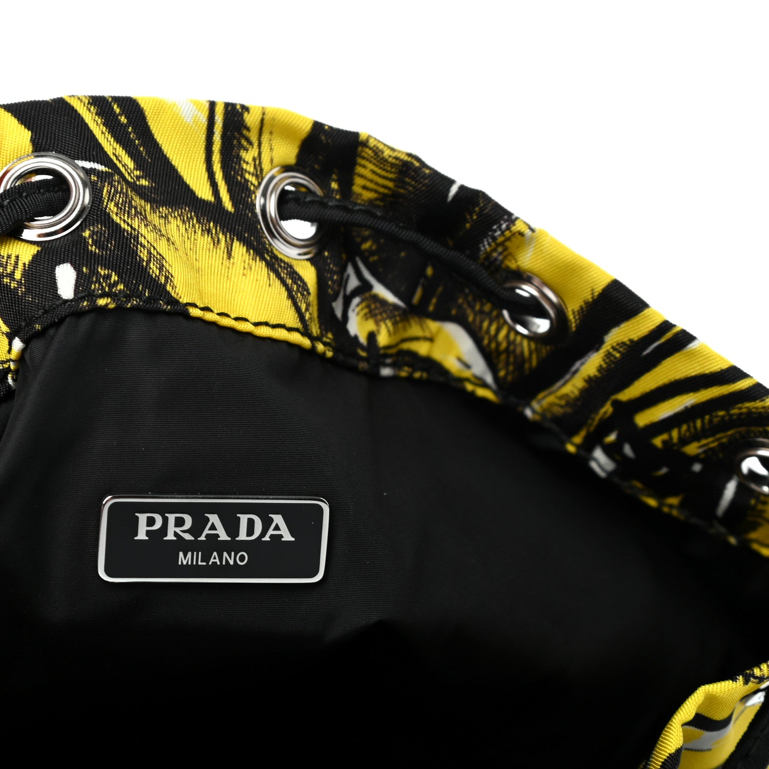 Prada Tessuto Nylon Banane Pouch Giallo 6 of 8