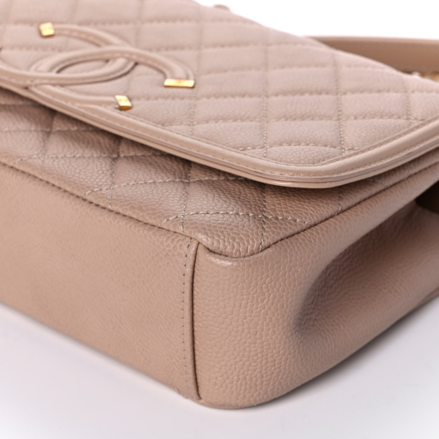Chanel Caviar Quilted Medium CC Filigree Flap Beige 10 of 11