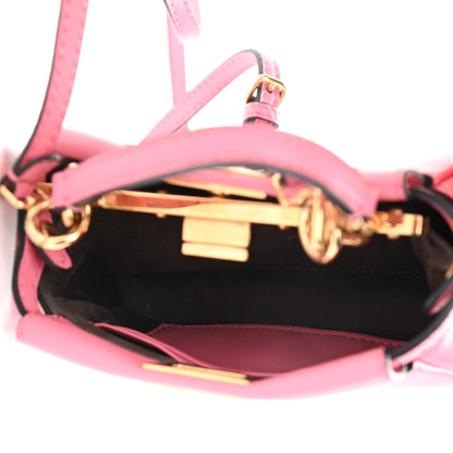 Fendi Shiny Nappa Micro Peekaboo Iconic Satchel Rosa Fluo 5 of 9
