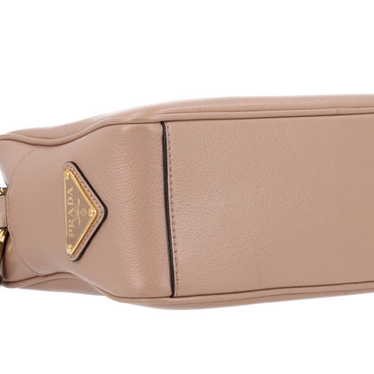 Prada Glace Calfskin Embossed Logo Crossbody Cammeo 8 of 9