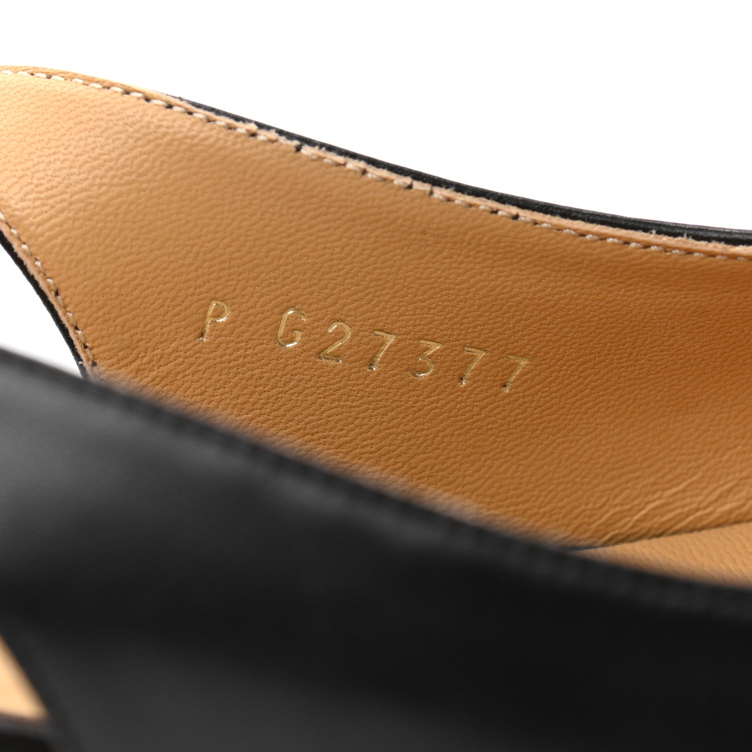 Chanel Calfskin Embossed Cap Toe CC Slingback Pumps 38 Black 8 of 10