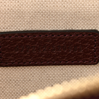 Gucci Monogram Textured Dollar Calfskin Mini Horsebit 1955 Top Handle Bag  Sahara Rubino Chardonnay 7 of 10
