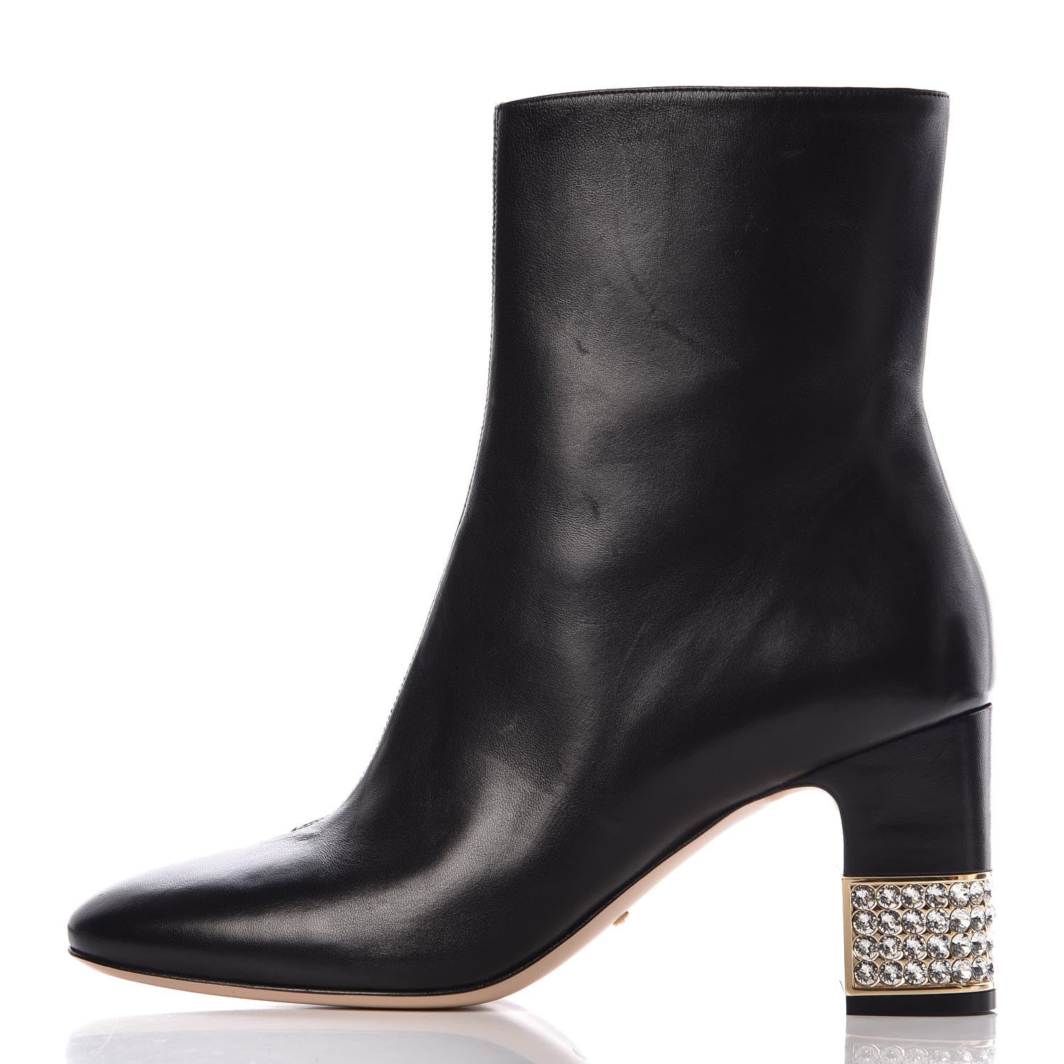 Gucci Nappa Removable Bow Candy Ankle Boots 40 Black 2 of 17