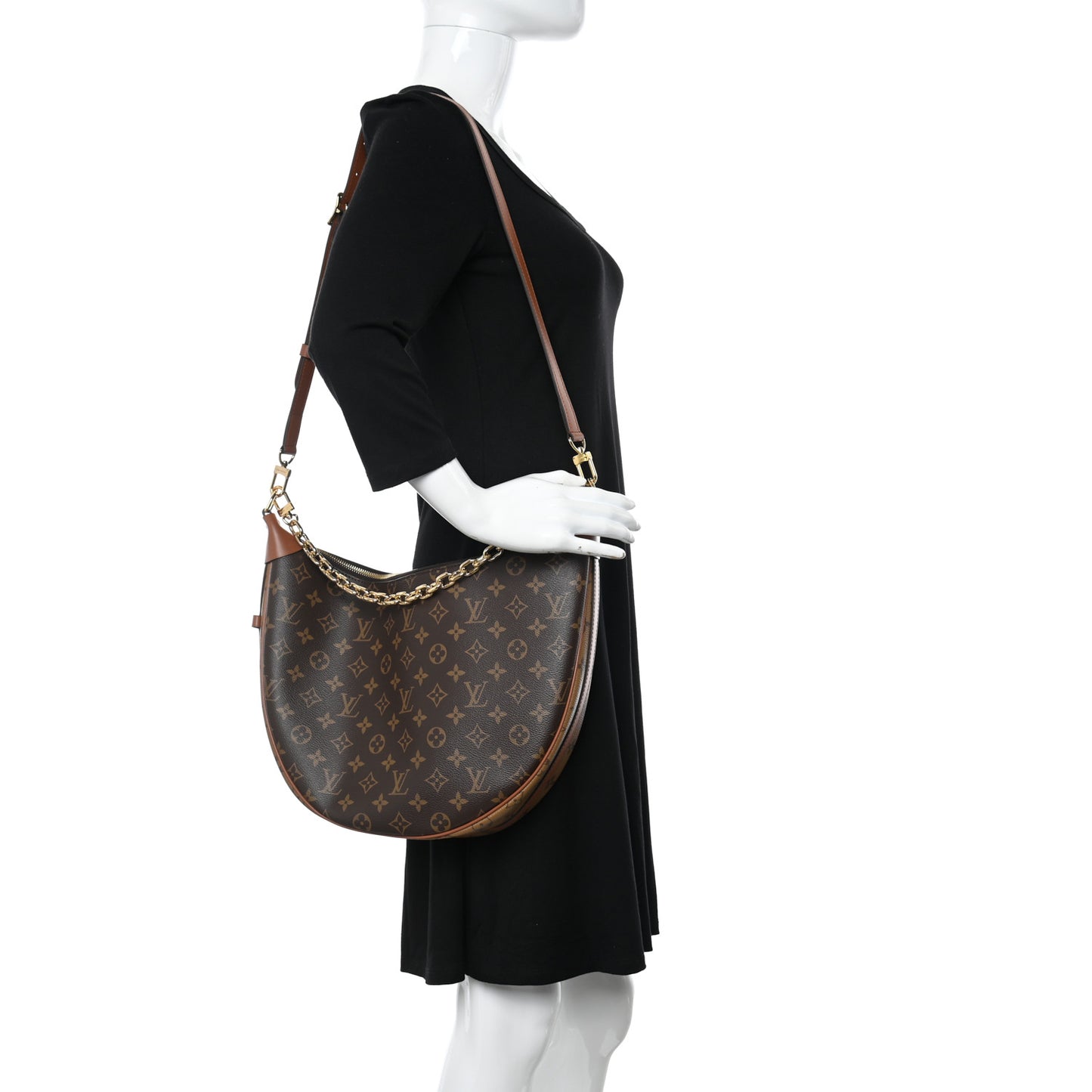 Reverse Monogram Loop Hobo
