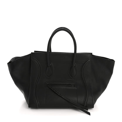 Celine Grained Calfskin Medium Phantom Luggage Black 1 of 14