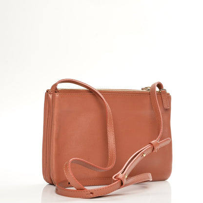 Celine Lambskin Small Trio Crossbody Bag Lipstick 3 of 6
