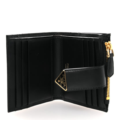 Prada Saffiano Small Triangle Wallet Black 6 of 11