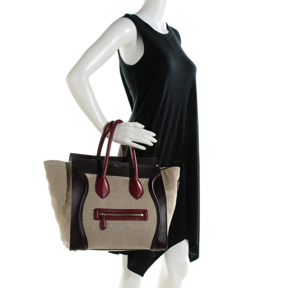 Celine Linen Calfskin Mini Tri-Color Luggage 3 of 10