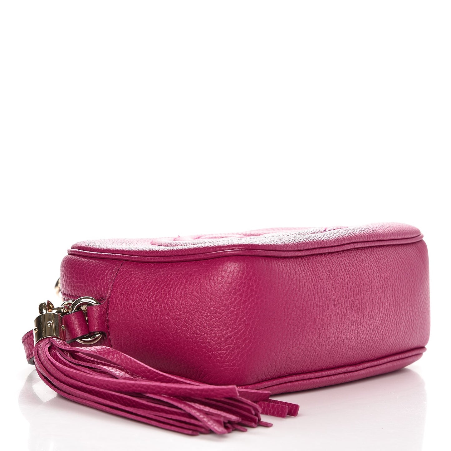 Pebbled Calfskin Small Soho Disco Bag Bright Bougainvillea
