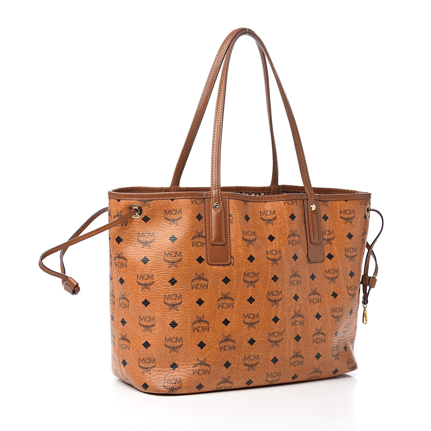 Visetos Medium Liz Reversible Shopper Tote Cognac