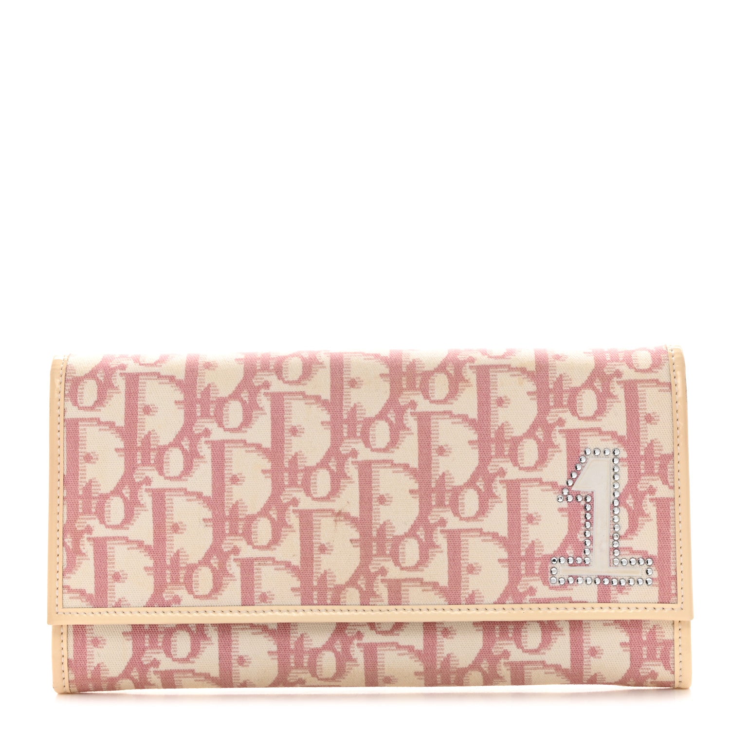 Christian Dior Monogram Girly Flap Wallet Pink 1 of 8