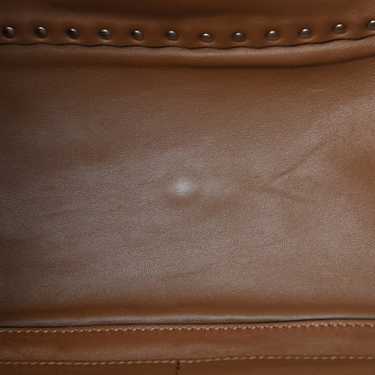 Valentino Garavani Vitello Medium Rockstud Tote Brown Black 6 of 11