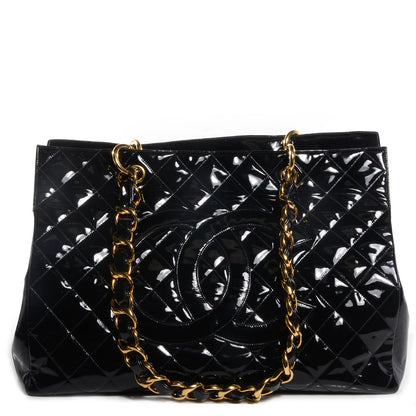 Chanel Patent XL Shopping Tote Black 1 of 9