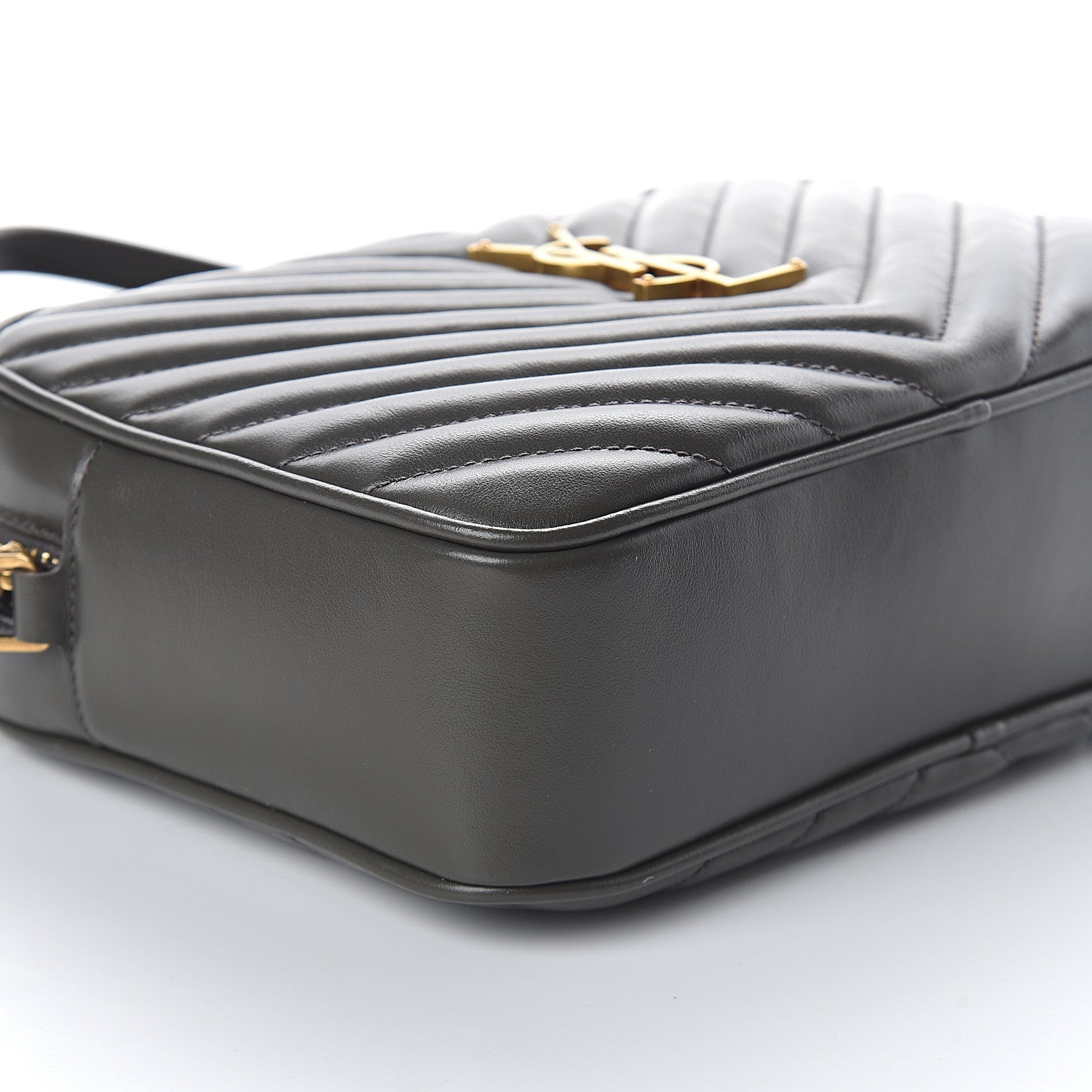 Saint Laurent Calfskin Matelasse Monogram Lou Camera Bag Pebble 6 of 7