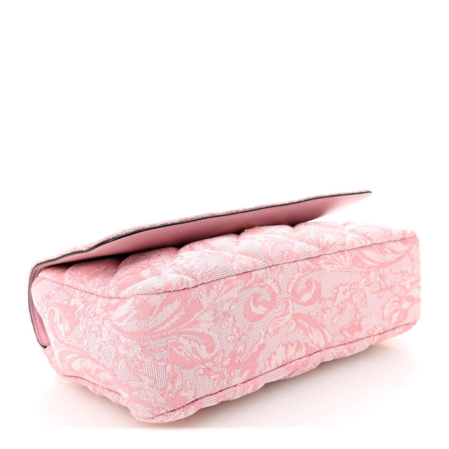 Baroque Jacquard Quilted Medium Medusa Shoulder Bag Baby Pink