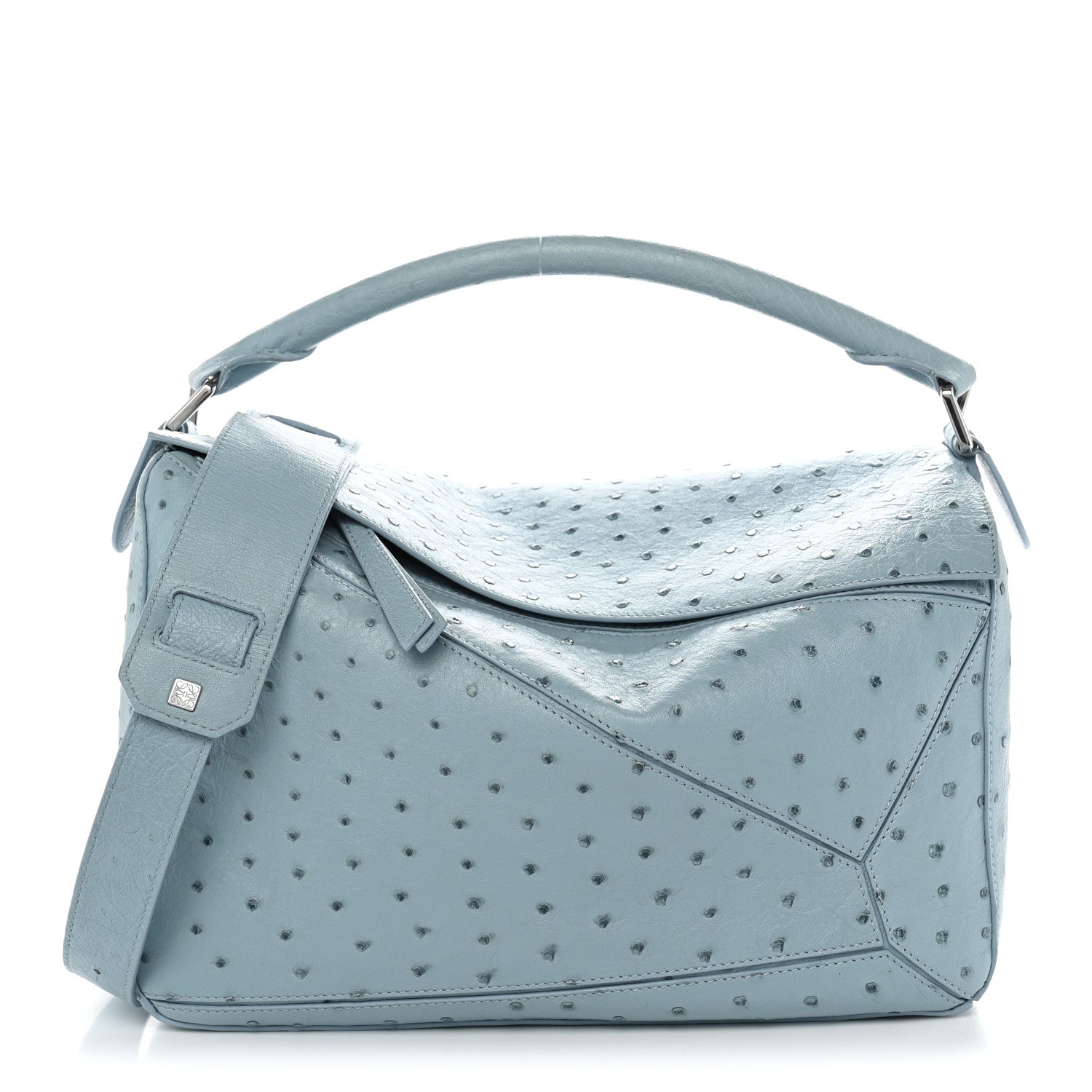 Loewe Ostrich Large Puzzle Bag Blue 1 of 10