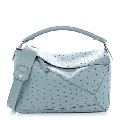 Loewe Ostrich Large Puzzle Bag Blue 1 of 10