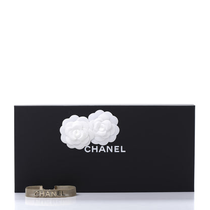 Chanel Mesh Ribbon Choker Necklace Gold 10 of 10