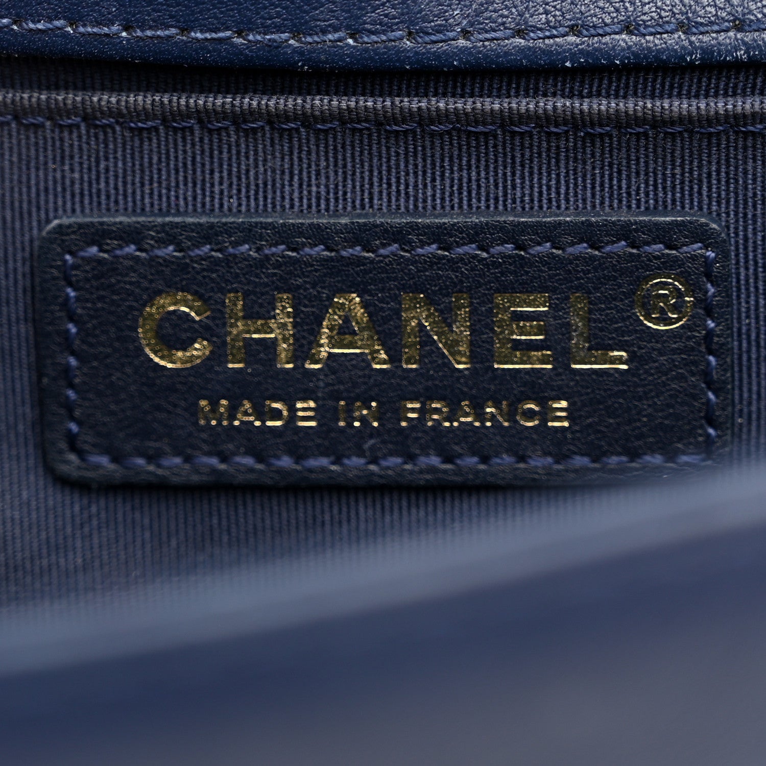 Chanel Calfskin Chevron Quilted Braided Small Boy Flap White Navy 6 of 14