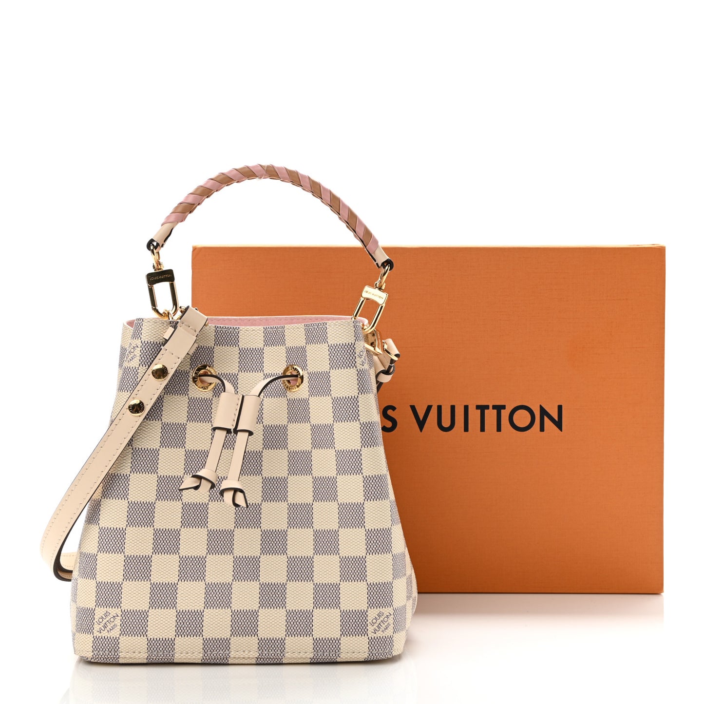 Damier Azur Braided Neonoe BB Pink