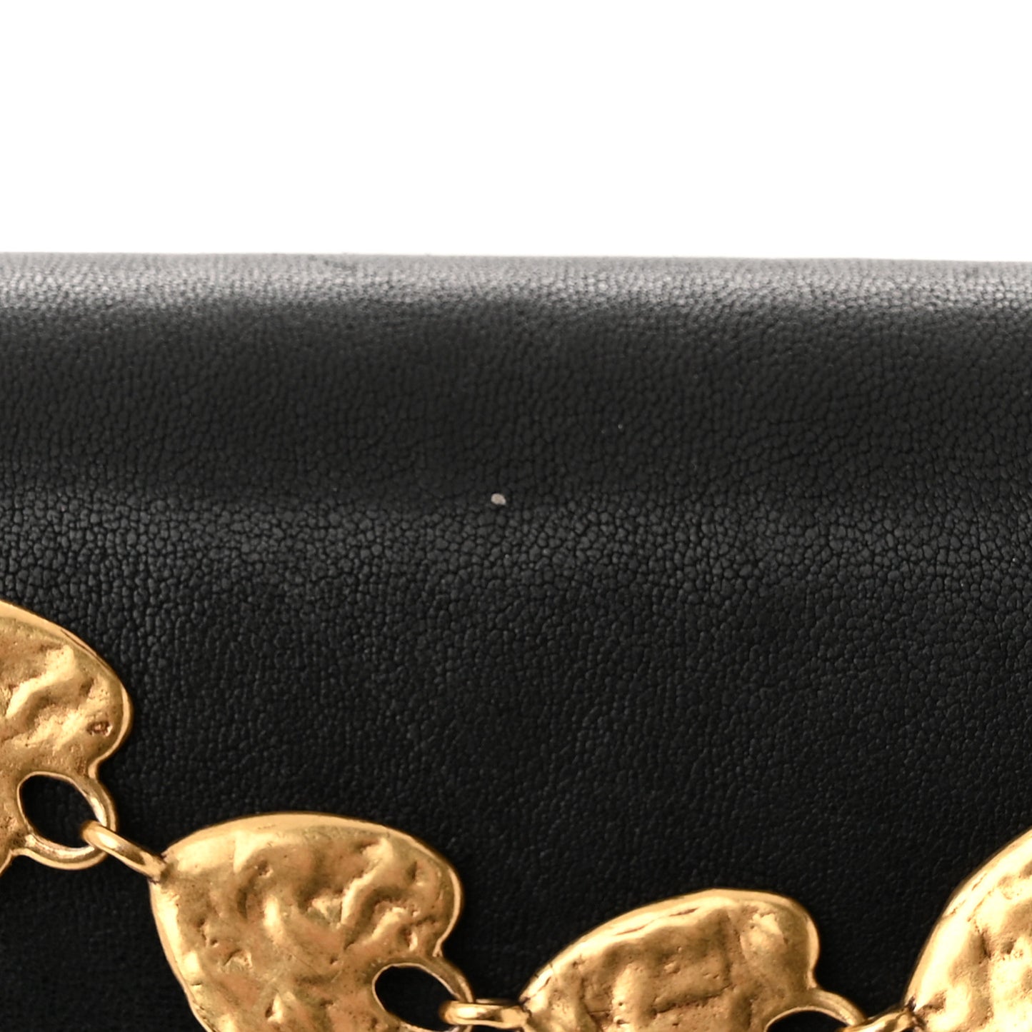 Smooth Calfskin Classic Monogram Kate Heart Tassel Heart Chain Wallet Black