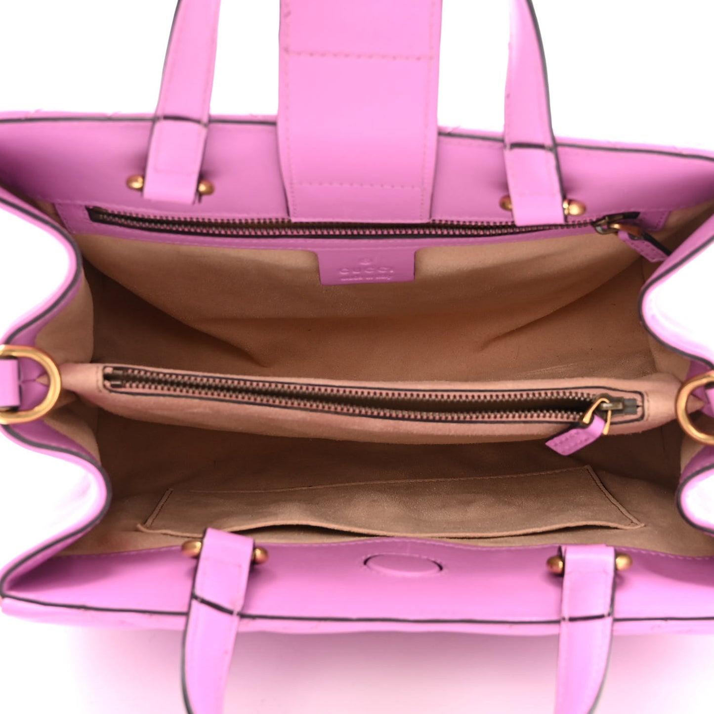 Calfskin Matelasse Small GG Marmont Tote Candy Mousse