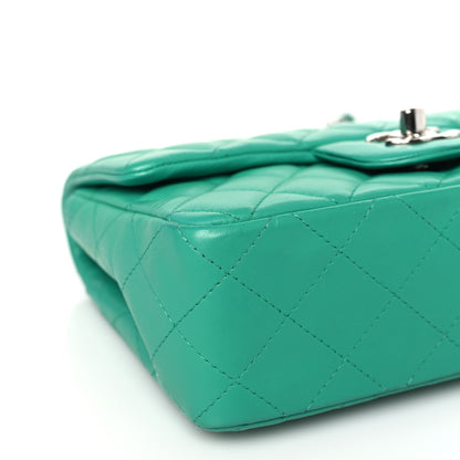 Chanel Lambskin Quilted Mini Rectangular Flap Green 8 of 9