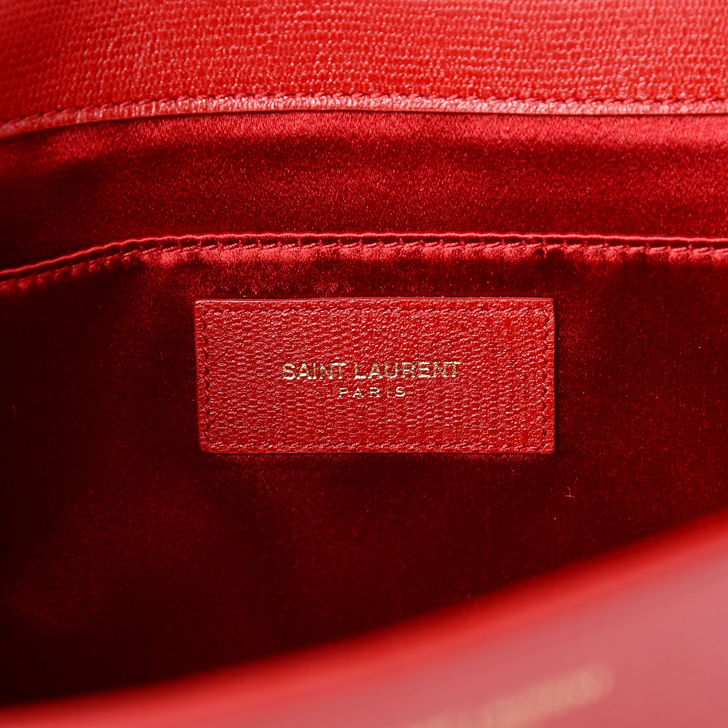 Calfskin Classic Y Ligne Clutch Red