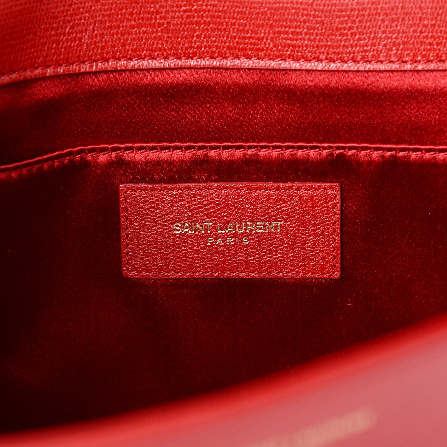 Saint Laurent Calfskin Classic Y Ligne Clutch Red 5 of 9