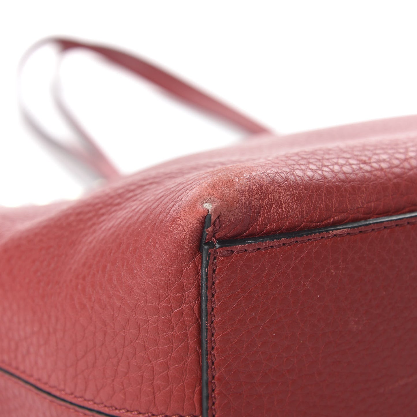 Grained Calfskin Rockstud Shoulder Tote Rosso Valentino
