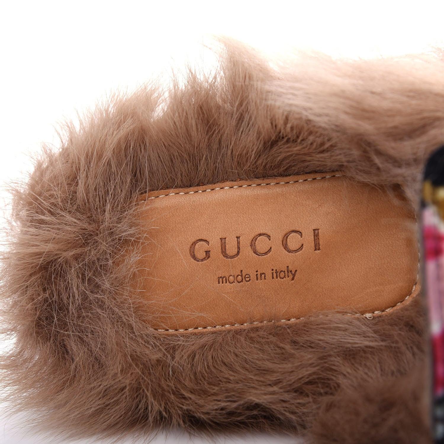 Gucci Velvet Fur Floral Womens Princetown Slippers 37 Black 8 of 10