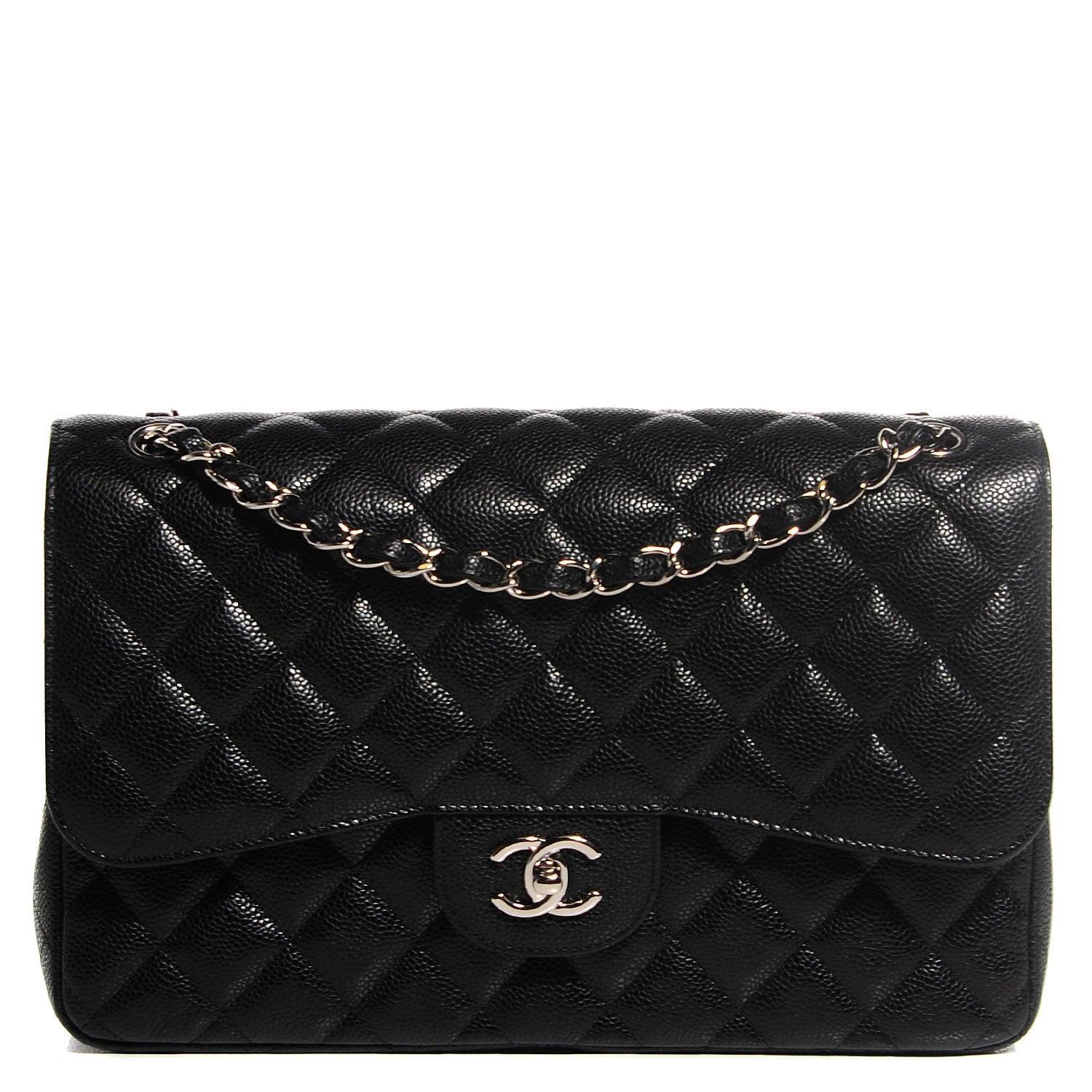 Chanel Caviar Quilted Jumbo Double Flap Black 1 of 9