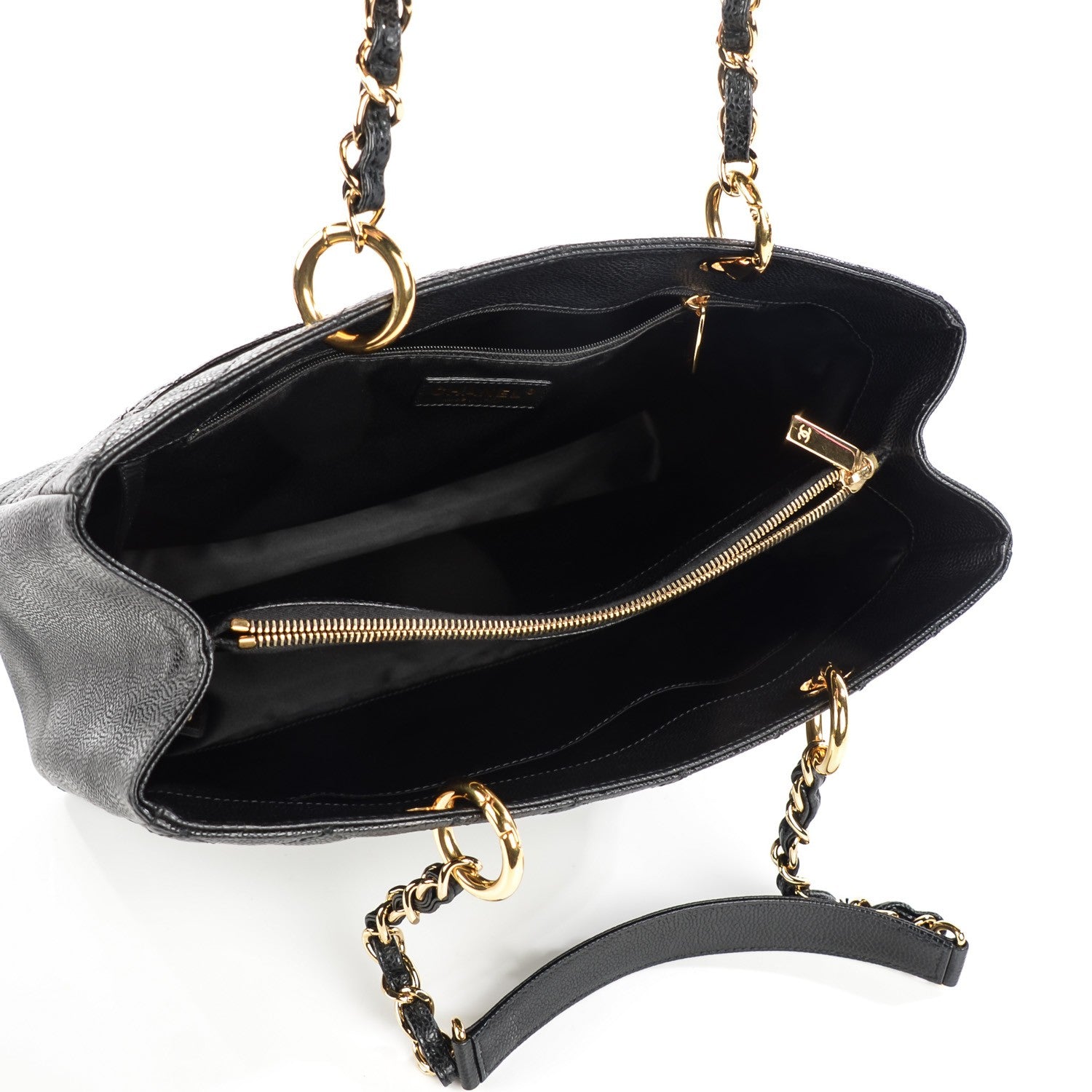 Chanel Caviar Quilted Grand Shopping Tote GST Black 7 of 7