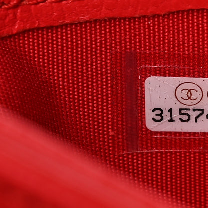 Chanel Caviar Quilted Card Holder Red 7 of 8