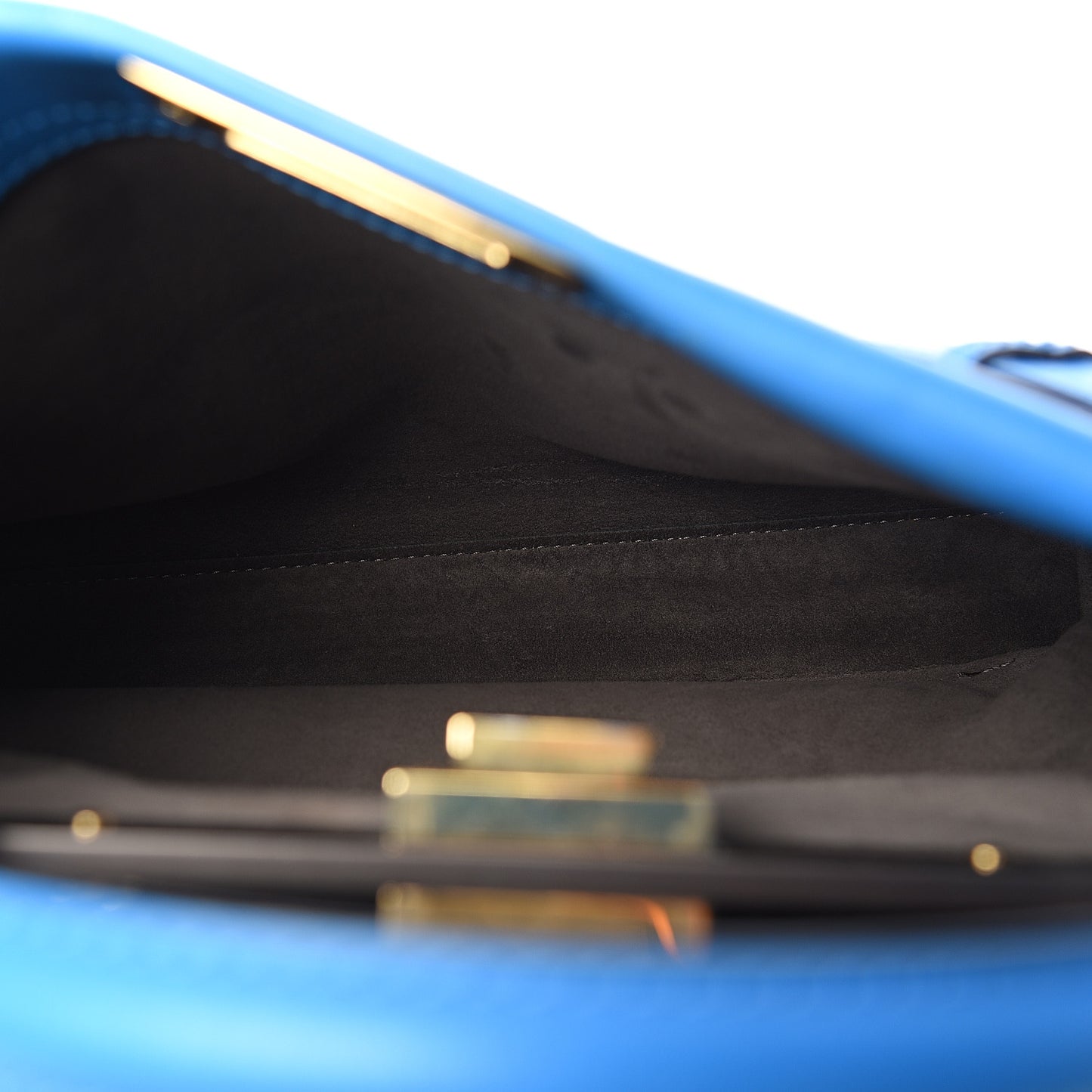 Vitello Seta Medium Peekaboo Iconic Satchel Blue Royal