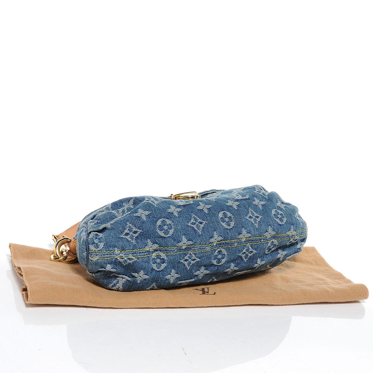 Monogram Denim Mini Pleaty Blue