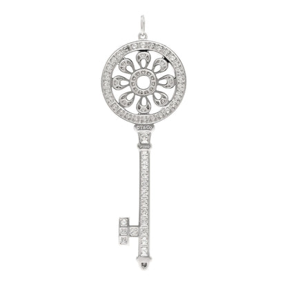 Tiffany Platinum Diamond Petals Key Pendant 3 of 5