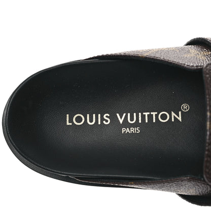 Louis Vuitton Patent Monogram Womens Cosy Flat Comfort Clog Mules 39 Brown 7 of 8